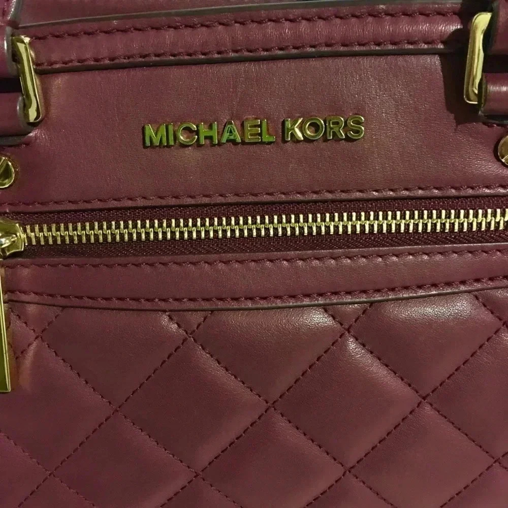 Michael kors Burgundy satchel leather bag - Picture 7 of 8